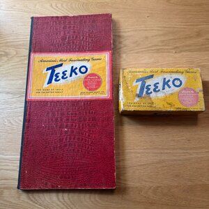 Vintage John Scarne Teeko Strategy Board Game & Token Markers, Copyright 1952
